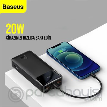Baseus BiPow 20000 mAh 20W Hızlı Şarj Powerbank Taşınabilir Hızlı Şarj Cihazı