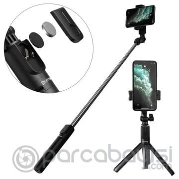 Baseus Lovely Uzaktan Kumandalı Standlı Selfie Özçekim Çubuğu Tripod