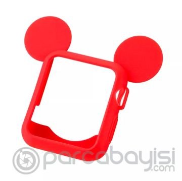Ally Apple Watch 6-5-4-3-2 için 42mm Mickey Mouse Silikon Kılıf