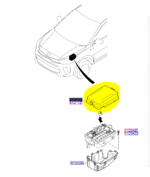 Kia Rio Sigorta Kutu Üst Kapak Orjinal | 91950H8320