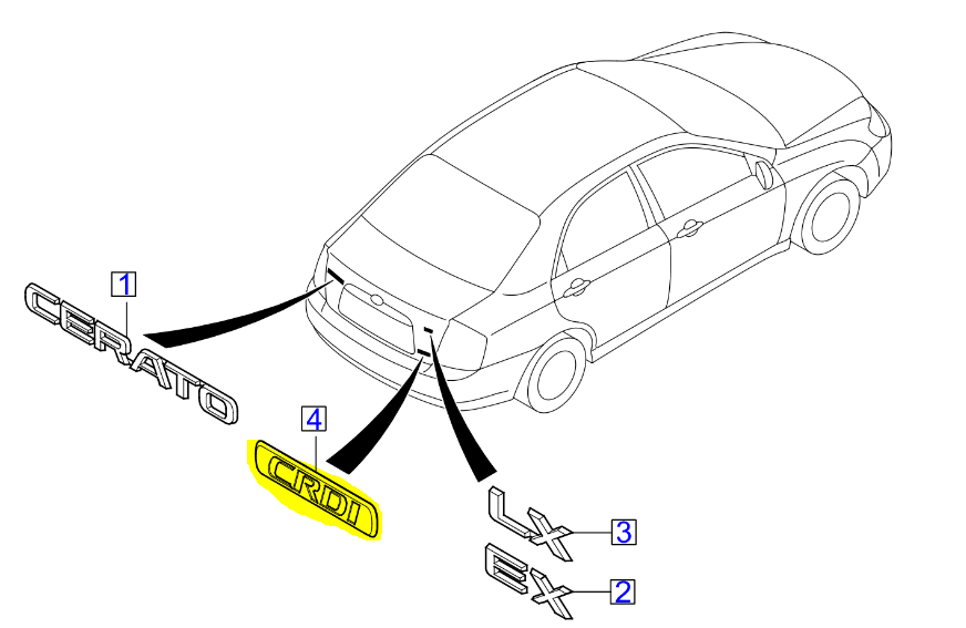 Cerato Amblem Crdı Orjinal | 863262F000