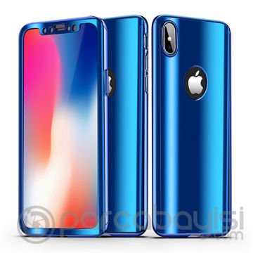 Voero İphone X Xs 360 Koruma Aynalı Parlak Kılıf+ Kırılmaz