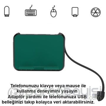 Ally C05 Çok fonksiyonlu İPhone OTG Adaptör Çoklayıcı&Stand