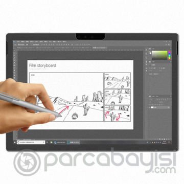 ALLY Surface Pro 6-7 Paper Like Film Darbe Emici Pet Ekran Koruyucu