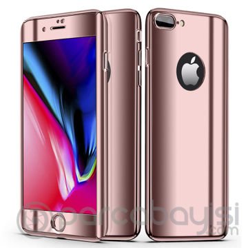 Voero iPhone SE3-SE2 İPhone 8-7 Kılıf Aynalı Parlak Kılıf+ Kırılmaz