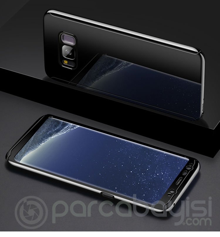 Voero Galaxy Note 8 360 Koruma Aynalı Parlak Kılıf+ Kırılmaz