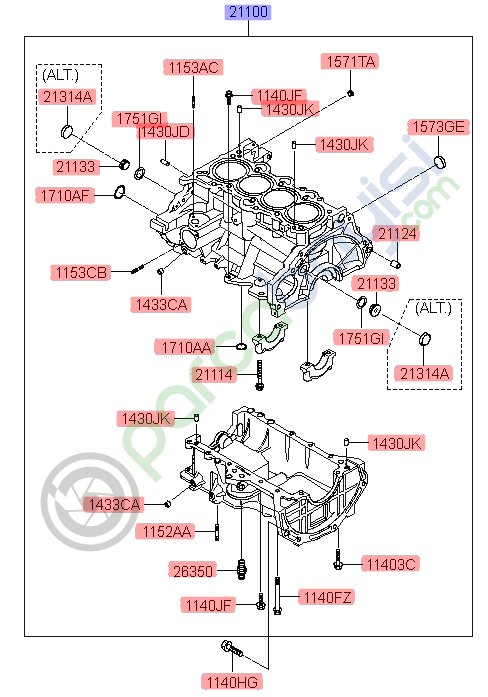 Silindir Bloku Kia Rio Venga Orjinal | 385Y32Bh00