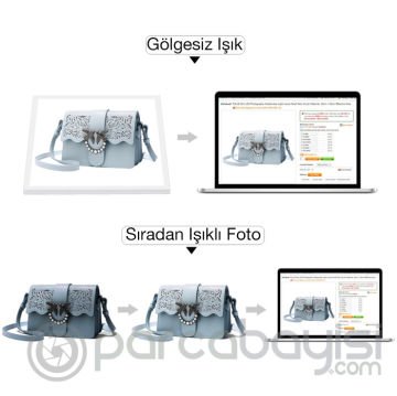 PULUZ 20x20cm Gölgesiz Ürün Fotoğraf Çekim LED Işık Paneli