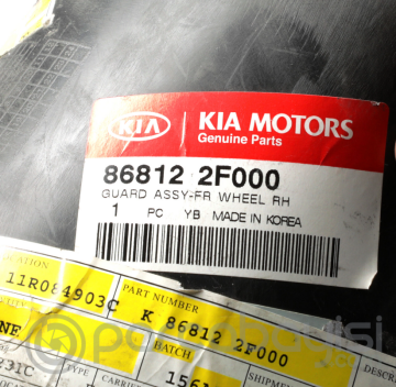 Kia Cerato Ön Çamurluk Davlumbaz Sağ Orjinal | 868122F000