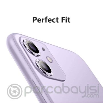 ALLY İPhone 11  6.1 3D  Metal Çerçeveli Kamera Lens Koruyucu