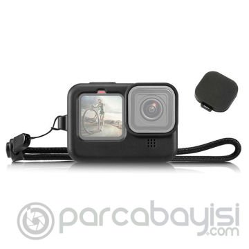 PULUZ GoPro HERO10 - HERO9 için Silikon Koruma Kılıfı Lens Koruma