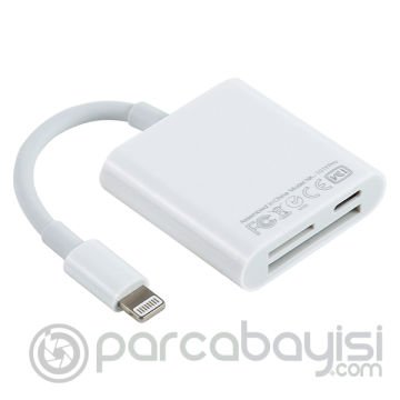 ALLY NK-101Y Pro 3 İn 1 İPhone Lightning to SD-TF Çevirici Adaptör