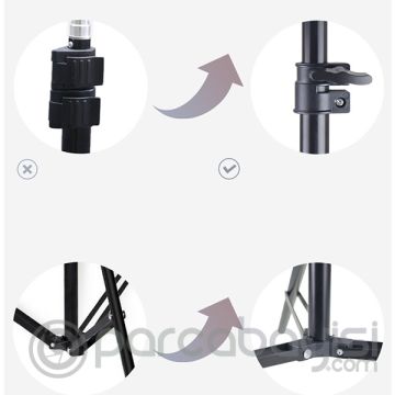 Ally 130cm Işık Ayağı Tripod Standı 3 Ayaklı Tripod Işık Ayağı 1.3 Metre