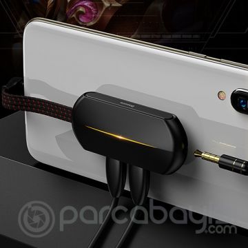Baseus L47 3in1 2X iPhone Lightning başlık Ve 3.5mm Kulaklık Çıkışlı Şarj Adaptörü