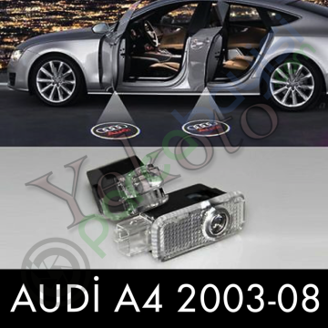 Audi A4 Araca Özel Kapı Logo Aydınlatma 2003-2008