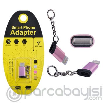 Ligtining Dönüştürücü Micro Usb Adaptor Converter Çevirici Başlık Anahtarlık