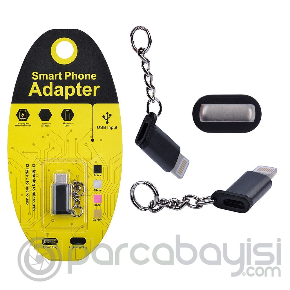 Ligtining Dönüştürücü Micro Usb Adaptor Converter Çevirici Başlık Anahtarlık