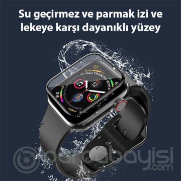 Apple Watch 7-8 45mm 3D PMMA Kavisli Full Cam Ekran Koruyucu PET