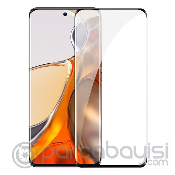 Baseus Xiaomi Mi 12-12x Kavisli Kauçuk Full Tempered Cam Ekran Koruyucu