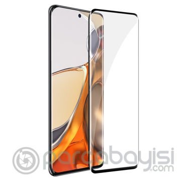 Baseus Xiaomi Mi 12-12x Kavisli Kauçuk Full Tempered Cam Ekran Koruyucu