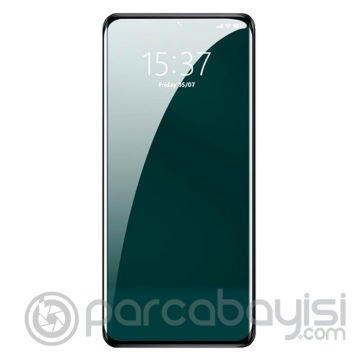 Baseus Xiaomi Mi 12-12x Kavisli Kauçuk Full Tempered Cam Ekran Koruyucu