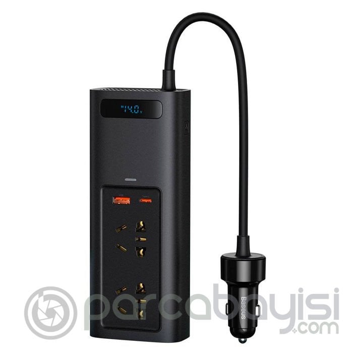Baseus Power Inverter 150W AC 220V Araç İçi Çakmak Çevirici Elektrik Dönüştürücü