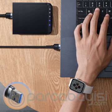 Baseus cafule Kablo USB3.0 Male TO USB3.0 Male 2A İki Ucu Usb  Erkek Kablo 1M