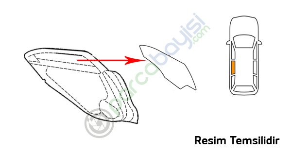 Kia Rio Arka Kapı Camı Sol Orjinal | 834111W020