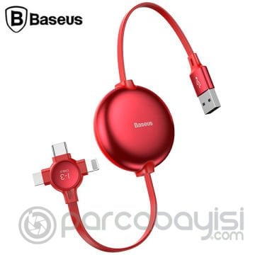 Baseus Little Octopus 3in1 İPhone,Type C,Micro Şarj& Veri Kablosu
