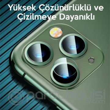 Baseus iPhone 11 Pro 11 Pro Max Tempered Kamera Lens Koruma Camı 2Set