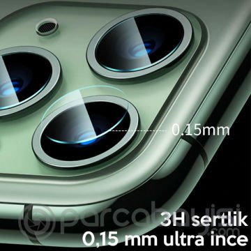 Baseus iPhone 11 Pro 11 Pro Max Tempered Kamera Lens Koruma Camı 2Set