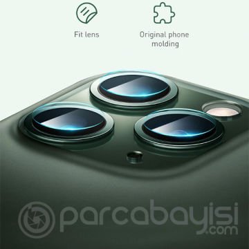 Baseus iPhone 11 Pro 11 Pro Max Tempered Kamera Lens Koruma Camı 2Set