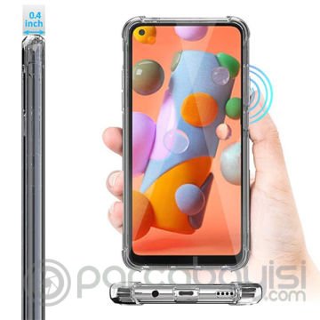 ALLY SM Galaxy M11-A11 Anti-Drop Darbe Emici Silikon kılıf Shockproof kılıf