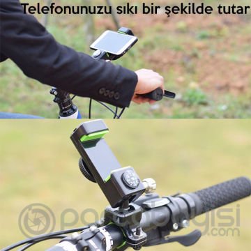 Ally Çok Fonksiyonlu Esnek Bisiklet Telefon Tutucu Pusulalı