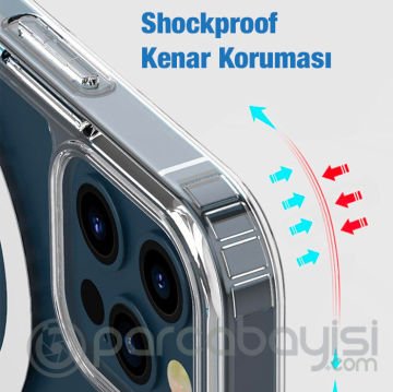ALLY iPhone 12 Pro Max 6.7inç Magsafe Uyumlu Manyetik Kılıf