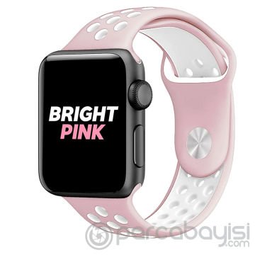 Ally Apple Watch 7-8 45mm 6-5-4 44mm Kayış Kordon Nike Style Soft Silikon 3-2-1 42mm