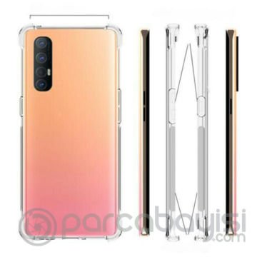 Oppo Reno 3 Pro Anti-Drop Darbe Emici Silikon kılıf Shockproof kılıf
