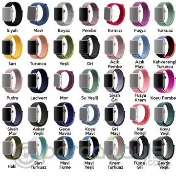 Ally Apple Watch 7-8 45mm 6-5-4 44mm Kayış Kordon Spor Loop 3-2-1 42mm