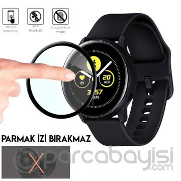 GOR Galaxy Watch Active 2 40mm 3D kavisli Nano Glass Ekran Koruyucu 2 Adet Set