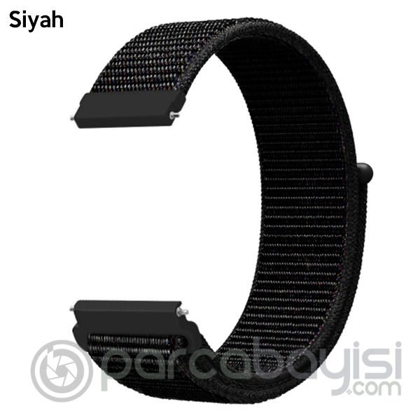 20MM Galaxy Watch 42MM- Active 1-2- S2 Classic Kayış Kordon Nylon Loop