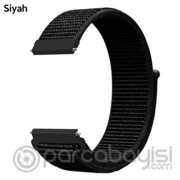 20MM Galaxy Watch 42MM- Active 1-2- S2 Classic Kayış Kordon Nylon Loop