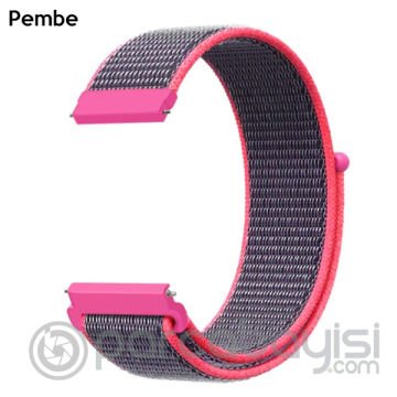 20MM Galaxy Watch 42MM- Active 1-2- S2 Classic Kayış Kordon Nylon Loop