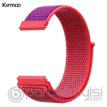20MM Galaxy Watch 42MM- Active 1-2- S2 Classic Kayış Kordon Nylon Loop