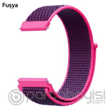 20MM Galaxy Watch 42MM- Active 1-2- S2 Classic Kayış Kordon Nylon Loop