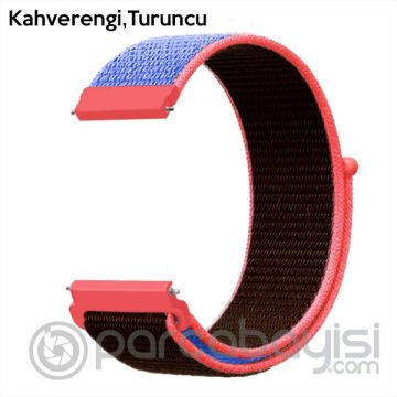 20MM Galaxy Watch 42MM- Active 1-2- S2 Classic Kayış Kordon Nylon Loop