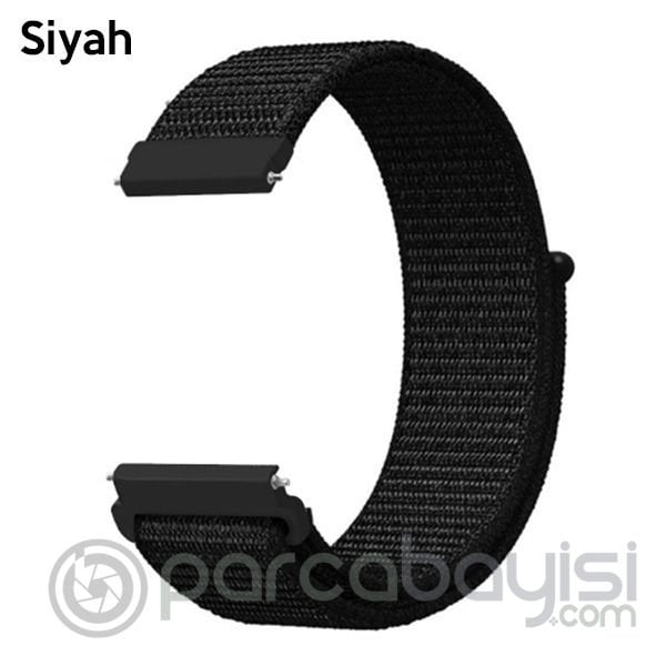 22MM Gear S3 Watch 4 -Gt2 GT2E 46MM Kayış Kordon Lylon Loop SİYAH,FUŞYA