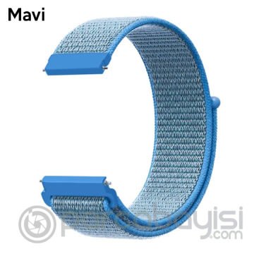 22MM Gear S3 Watch 4 -Gt2 GT2E 46MM Kayış Kordon Lylon Loop SİYAH,FUŞYA