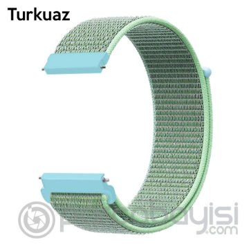 22MM Gear S3 Watch 4 -Gt2 GT2E 46MM Kayış Kordon Lylon Loop SİYAH,FUŞYA