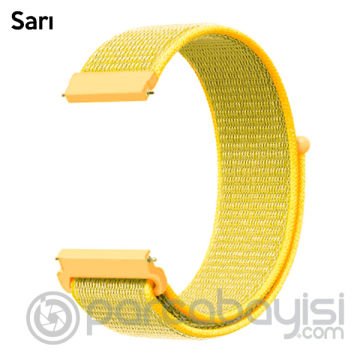 22MM Gear S3 Watch 4 -Gt2 GT2E 46MM Kayış Kordon Lylon Loop SİYAH,FUŞYA