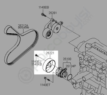 Devirdaim Kasnağı Kia Rio-Picanto-Ceed Orijinal | 2522103300